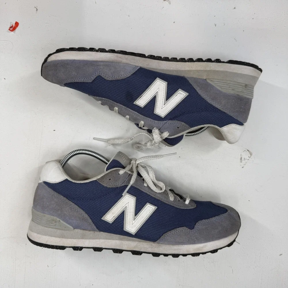 New Balance 515 Sneakers Navy Grey Suede Mesh Athletic Shoes Mens 11